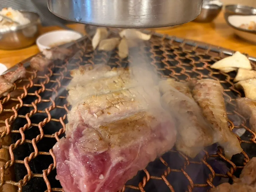 Rib meal in a local barbecue restaurant atmosphere