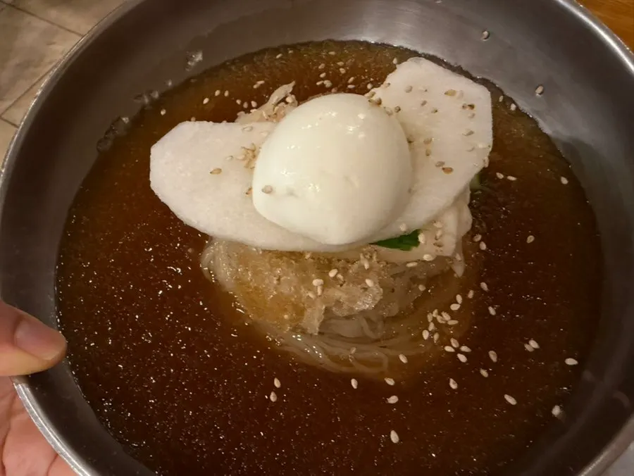 Mul-naengmyeon ordered after the meat meal