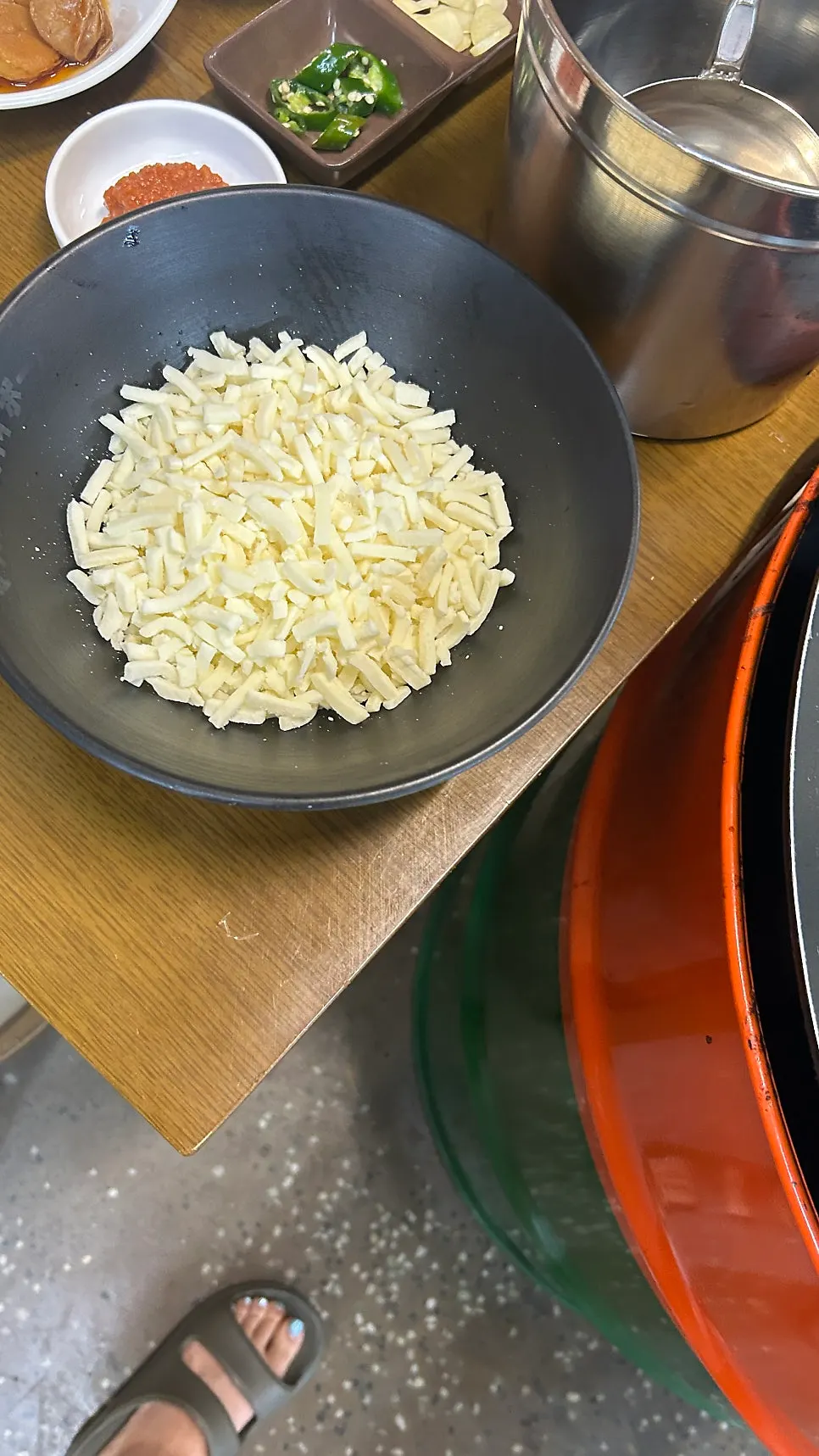 A bowl of sweet, smoky-charred dakgalbi