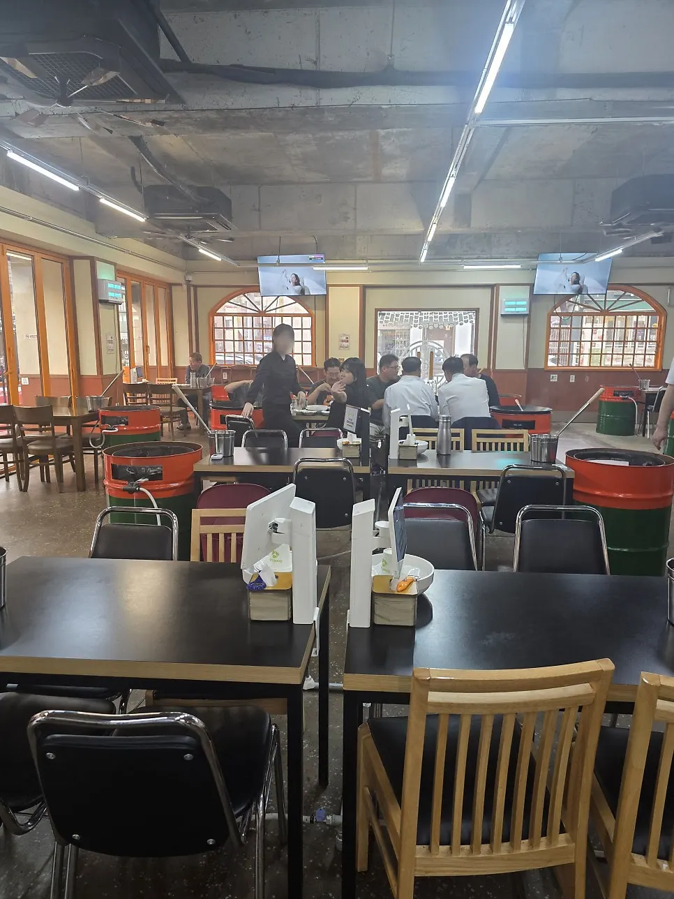 Restaurant interior good for sitting around a table together