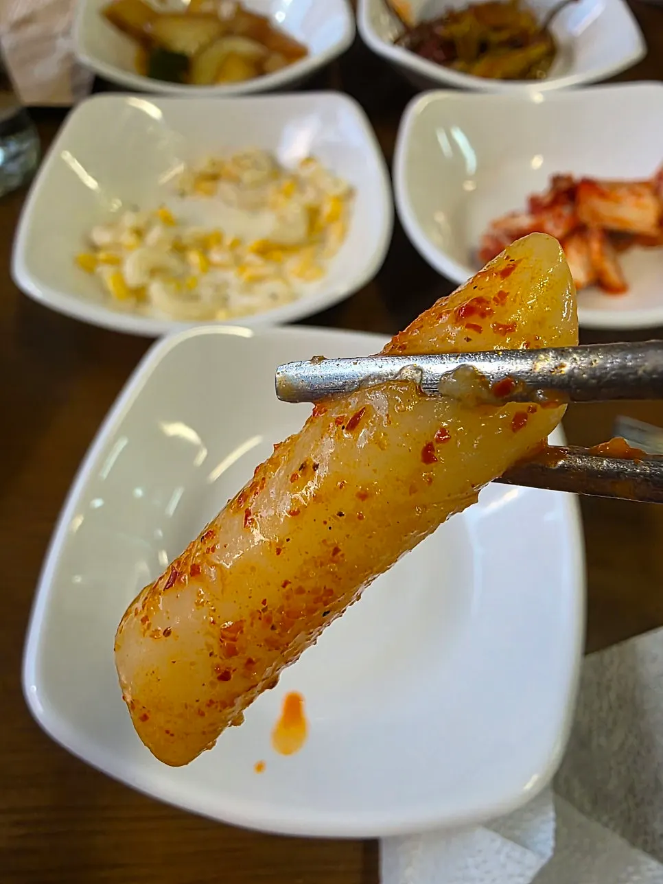 Close-up of dakdoritang with seasoning soaked in