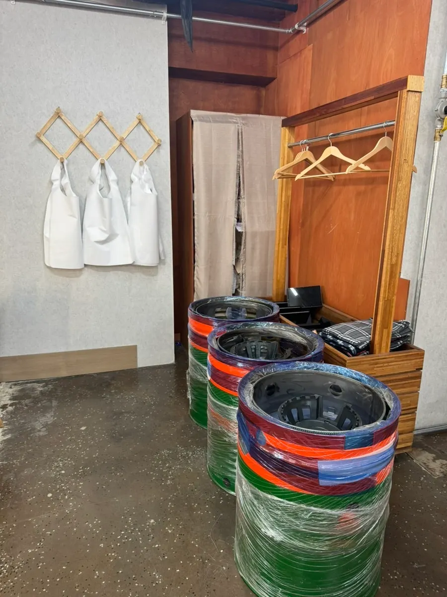 Baby chair and blanket set out in the space