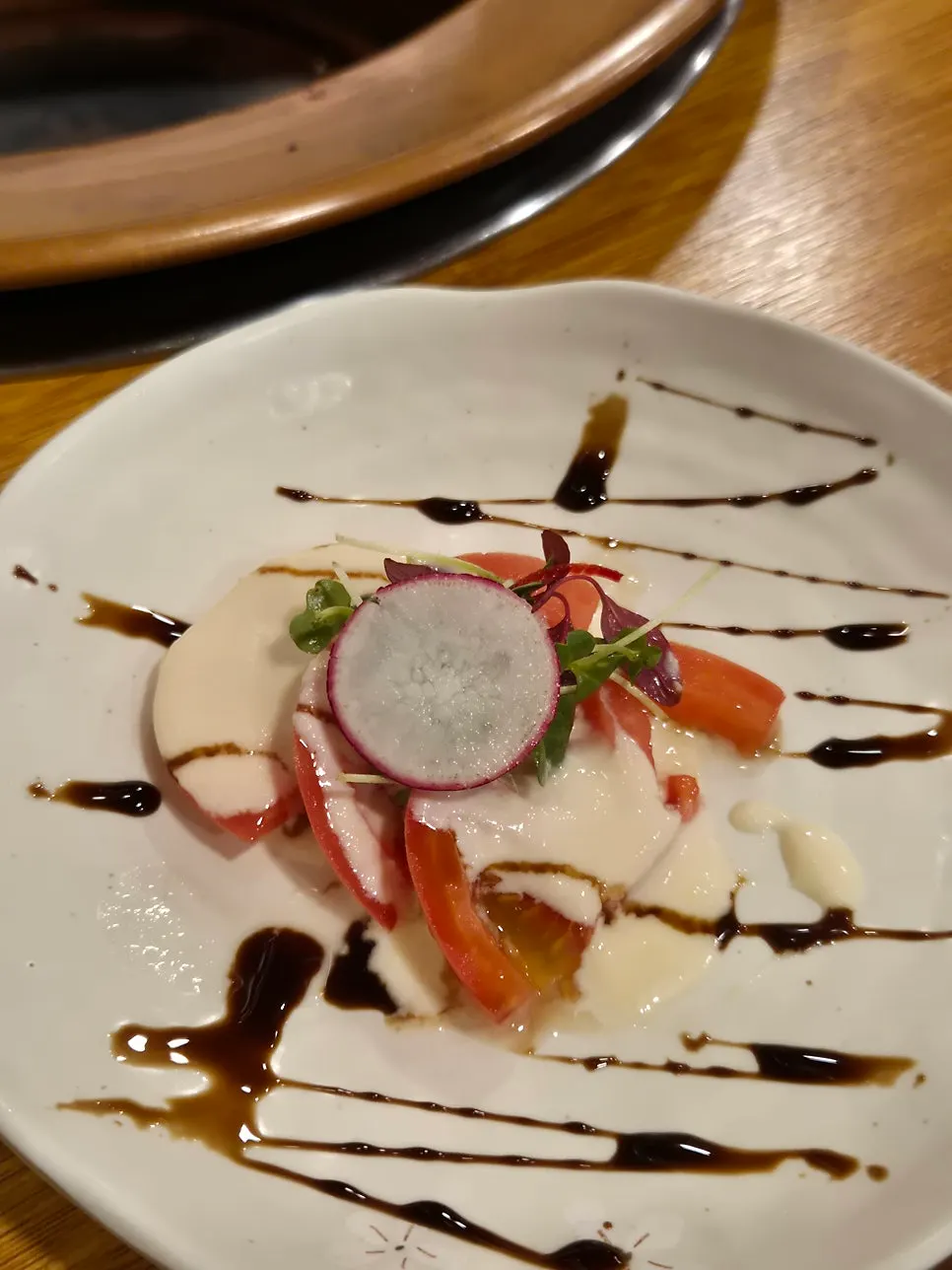 Close-up of the salad appetizer