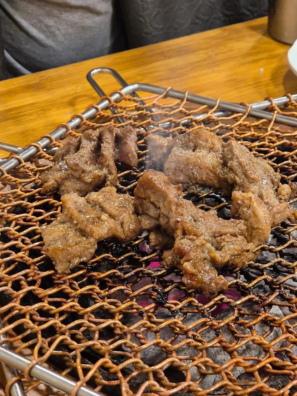 Close-up plate of marinated pork ribs