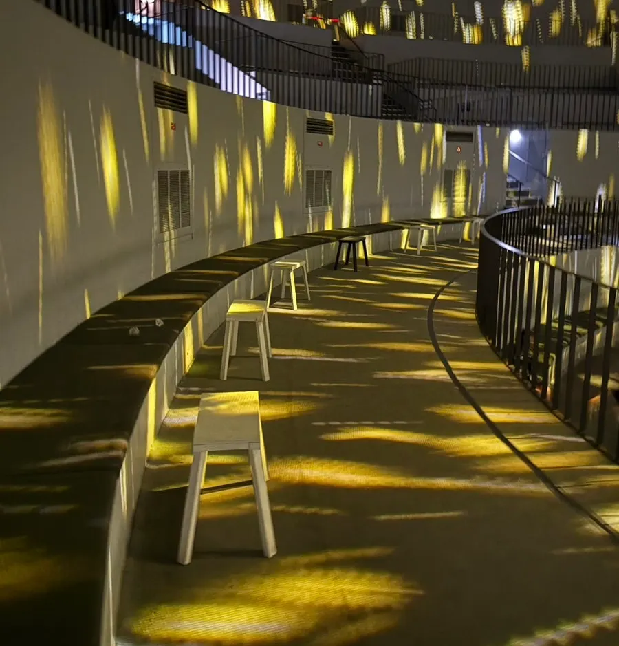 The main hall of Nohyeong Supermarket with calm music playing