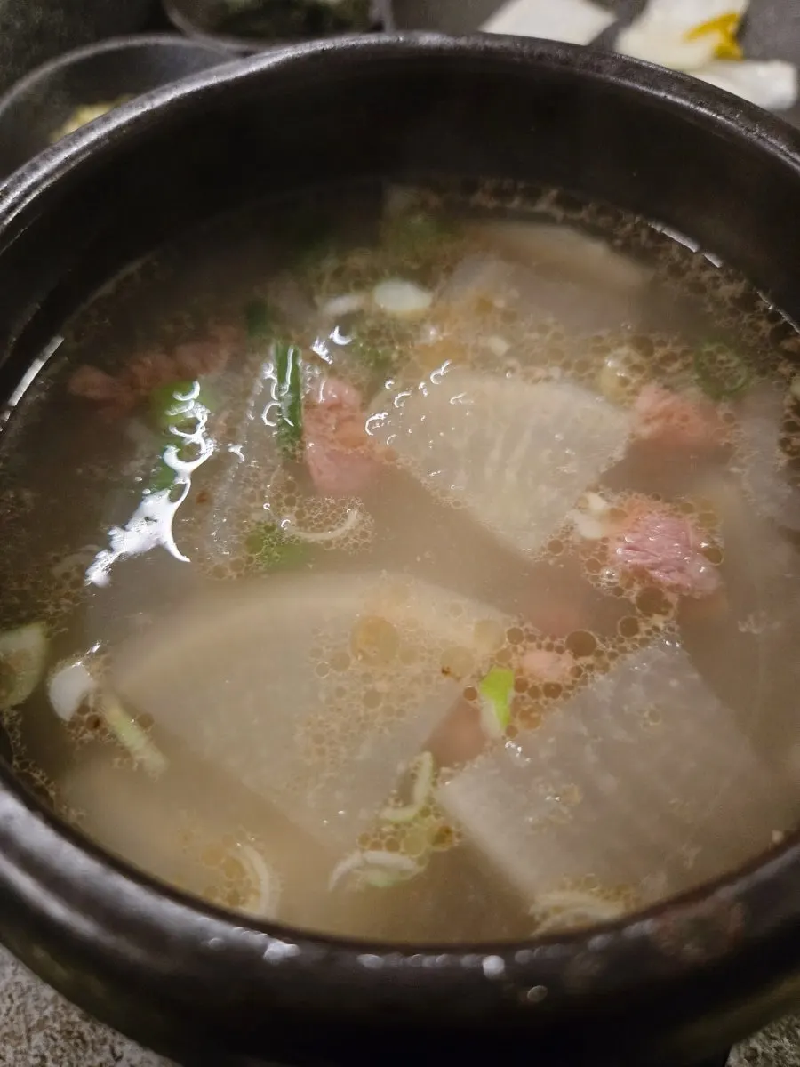 Two servings of udae galbi as ordered