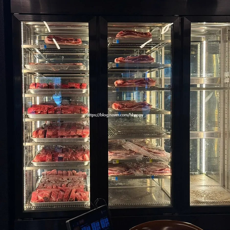 Wine display prepared at the restaurant