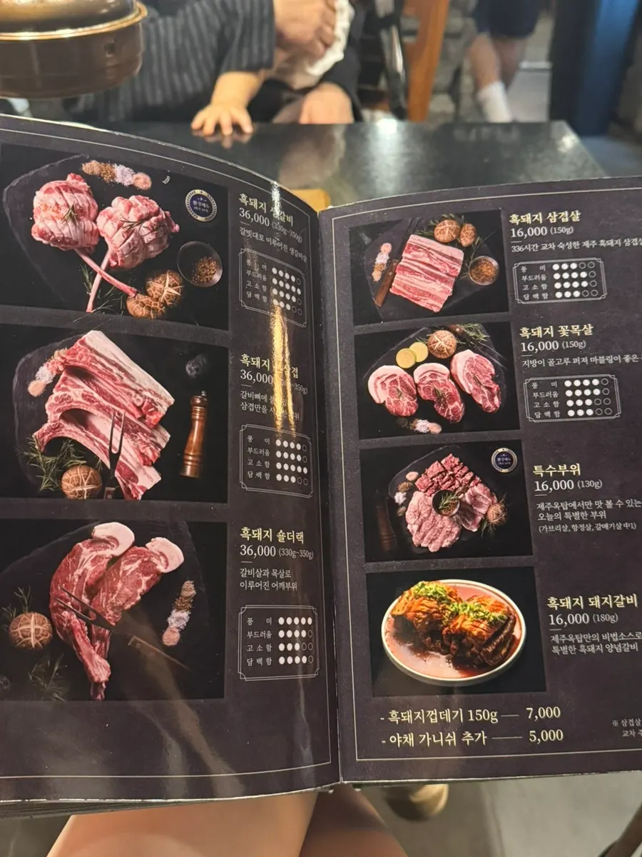 Table setup at Jeju Oktop, Gwangju Gyeongan Branch