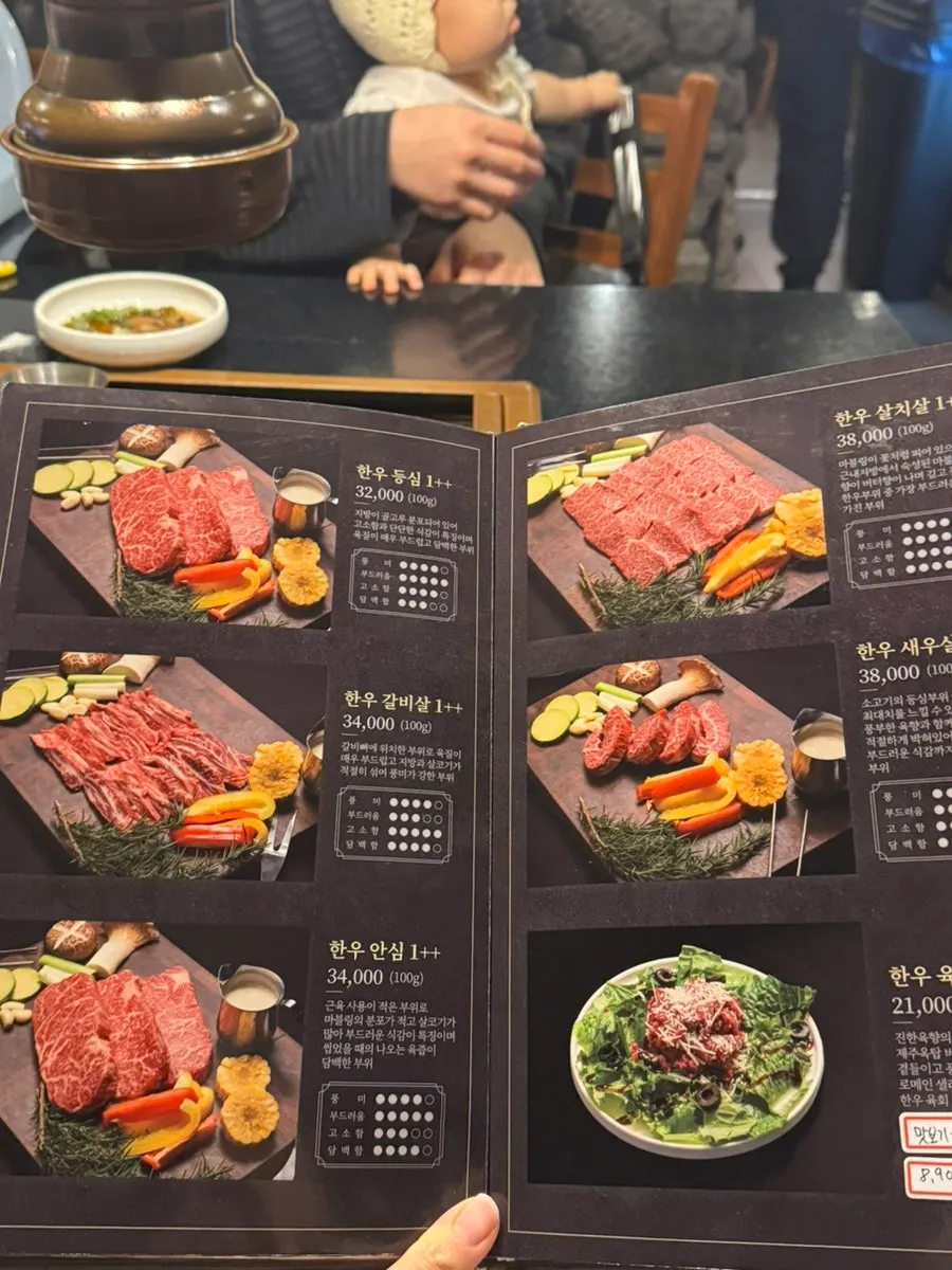 Side dishes and sauces at Jeju Oktop, Gwangju Gyeongan Branch