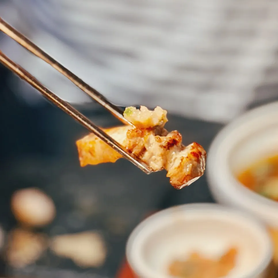 Perfectly grilled Jeju black pork belly