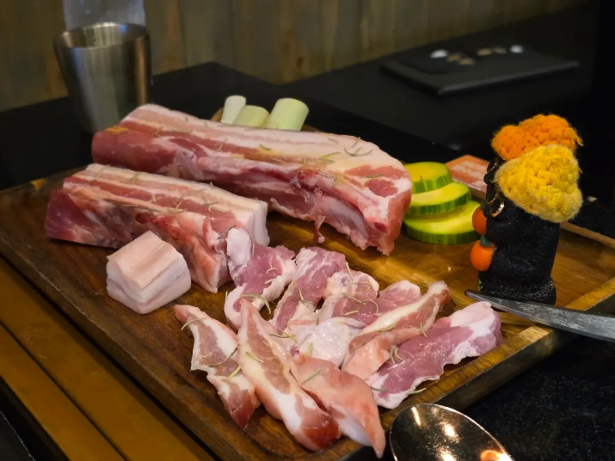 시그니처 BBQ A 세트 흑돼지와 갈매기살 구성