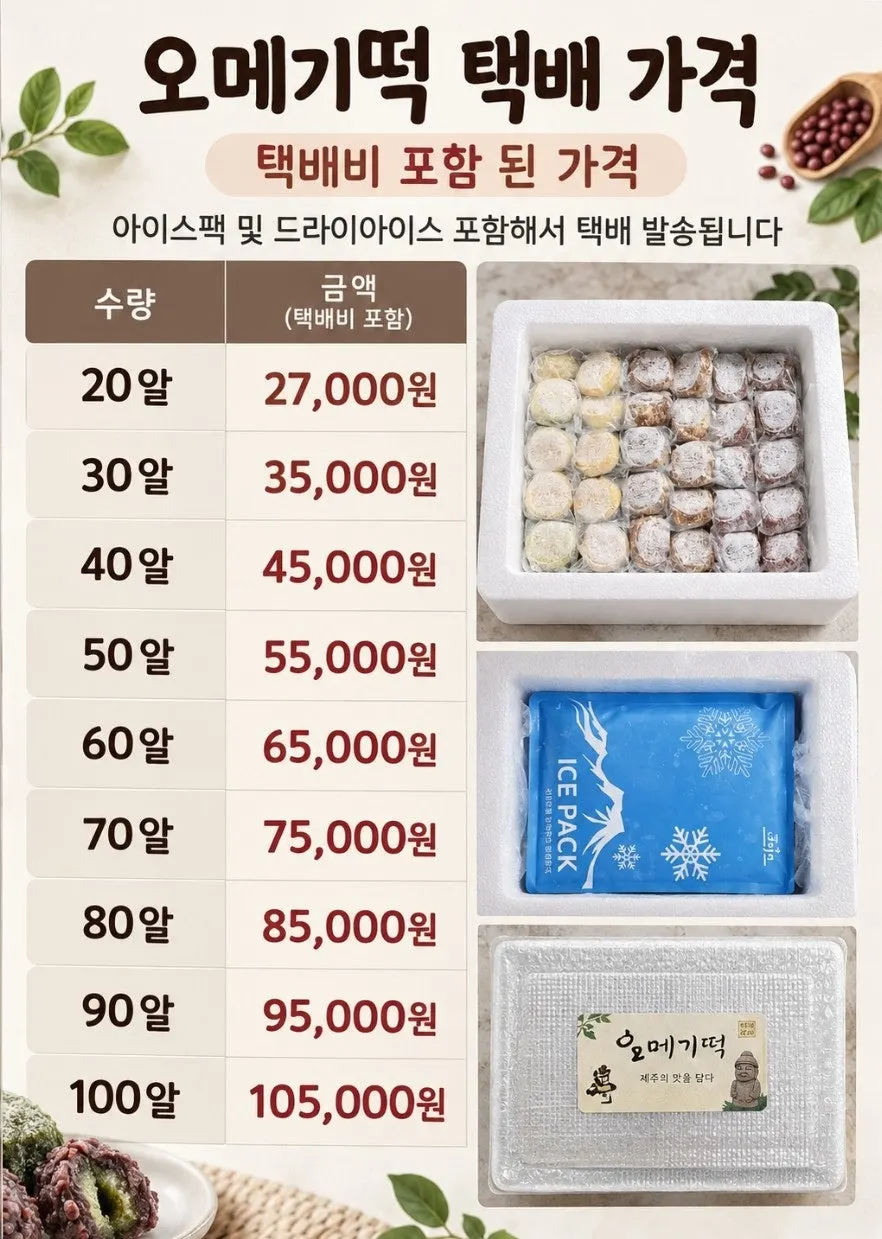 Suragan Tteokbang omegi-tteok price sign