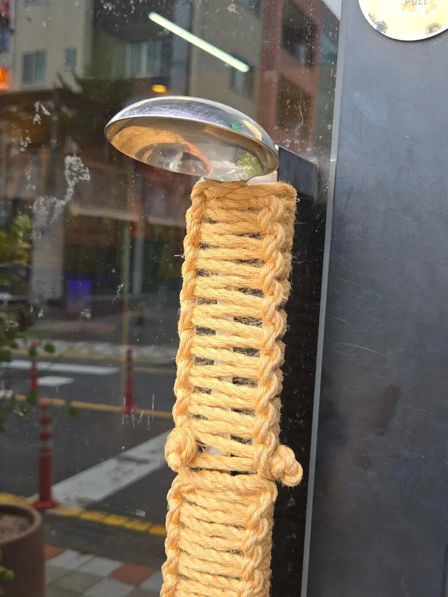 Ladle-shaped restaurant door handle