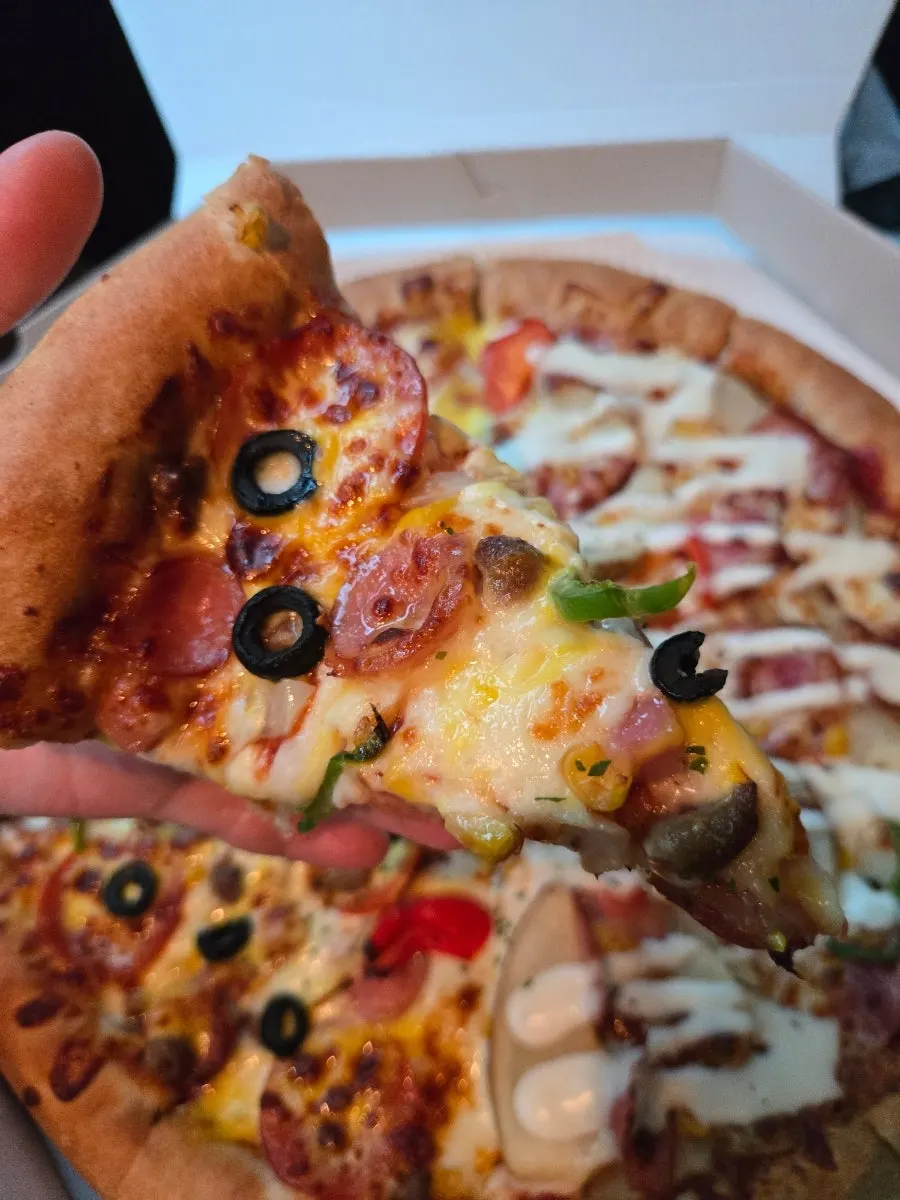 Happy Combination pizza covered with toppings