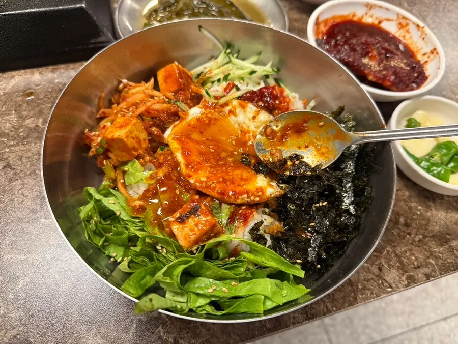 Pork Rice eaten as the finishing dish