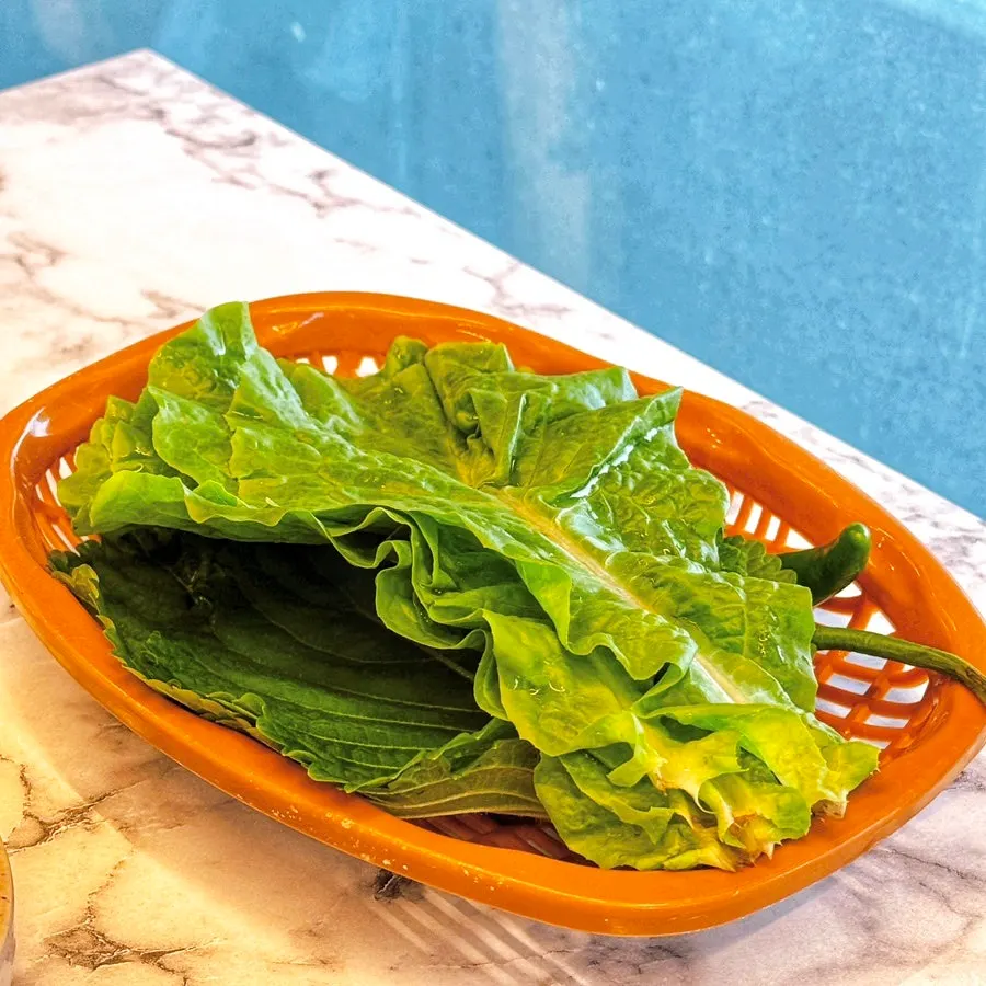 상추와 깻잎 쌈채소