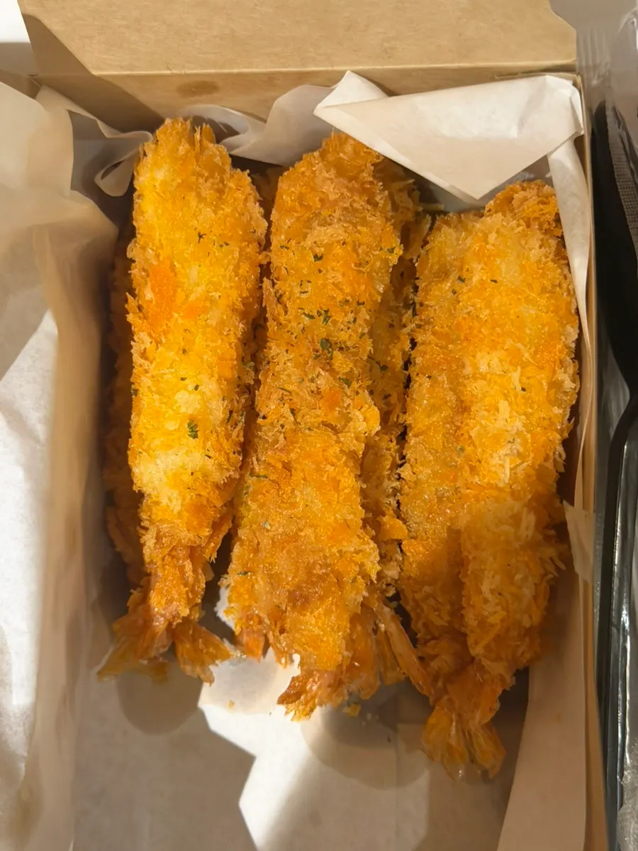 Crispy fried fish and fried shrimp