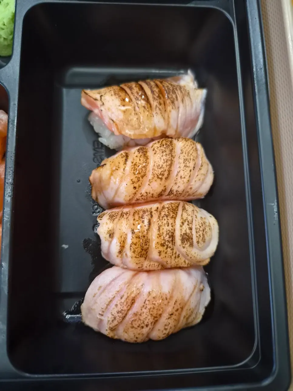 Full spread of the sushi bento