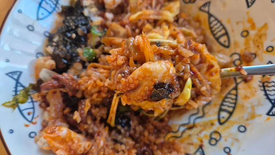 Grilled octopus rice bowl at Jejju Donghong Branch