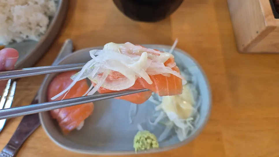 Jejju lunchbox filled with sushi and fried items