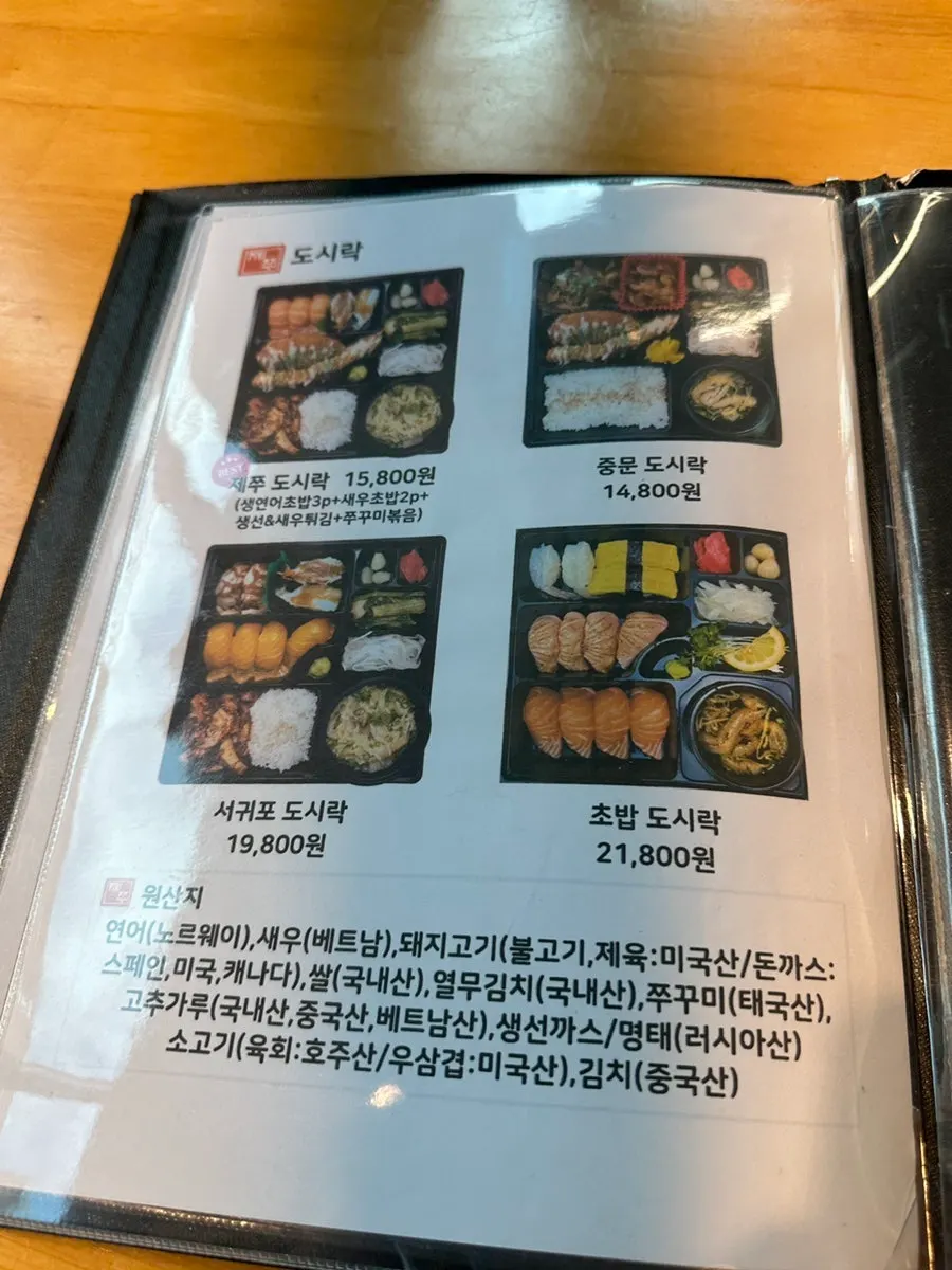 Menu board with group lunch box order information