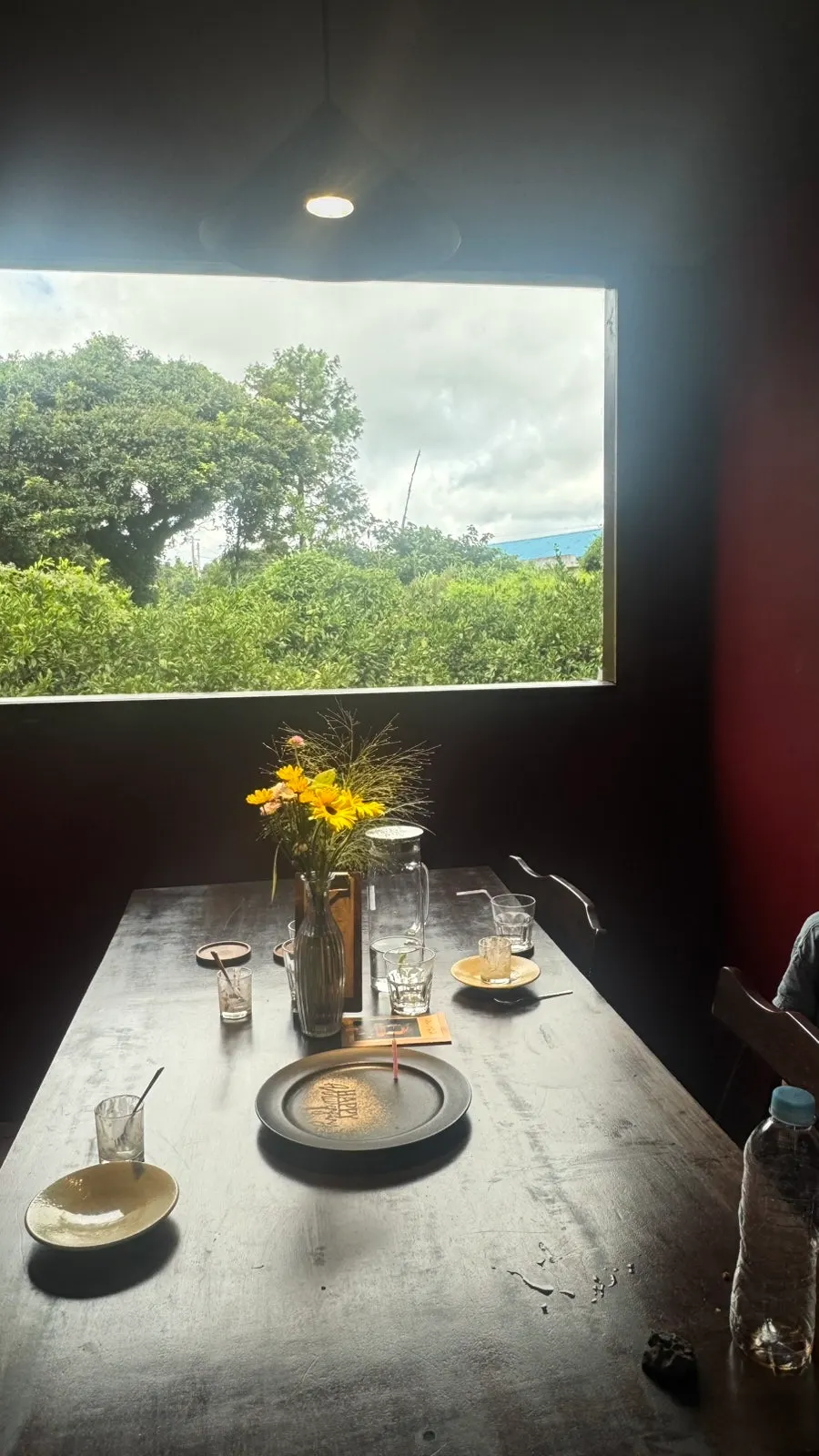 Dishware and tables chosen personally by the owner