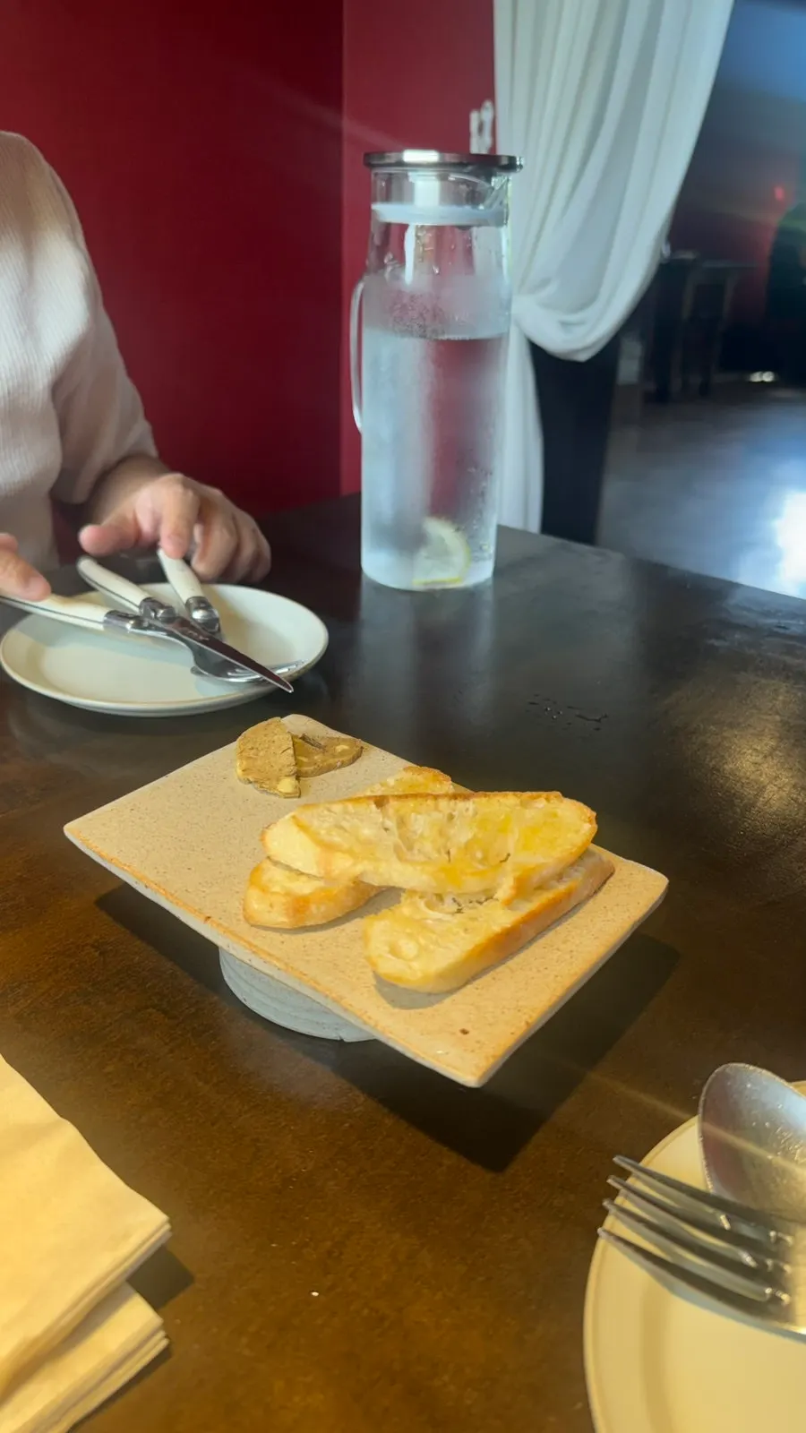 Pre-meal bread with bracken fern butter cream