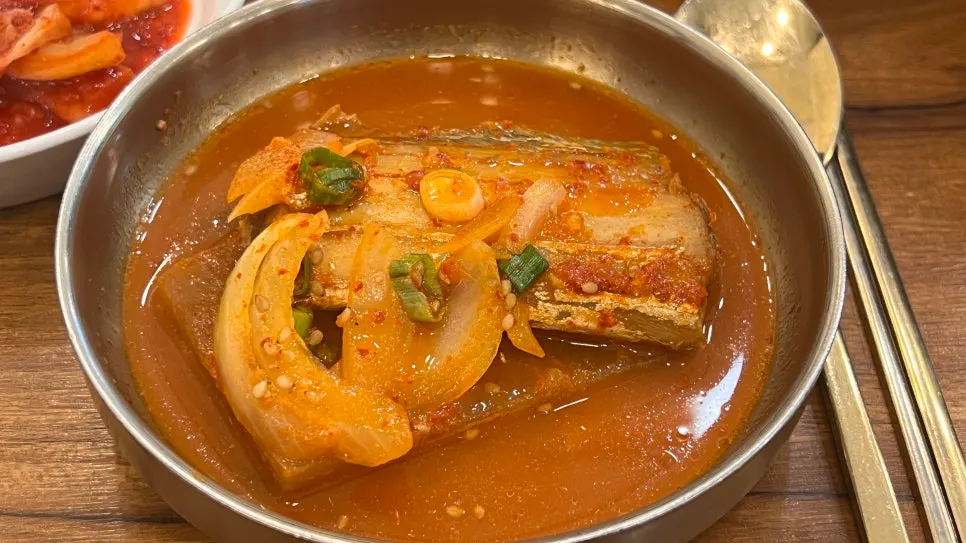 Braised hairtail with radish at Jejurowoon Cheonghaewon