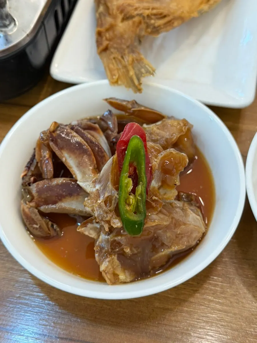Soy crab served as a basic side dish