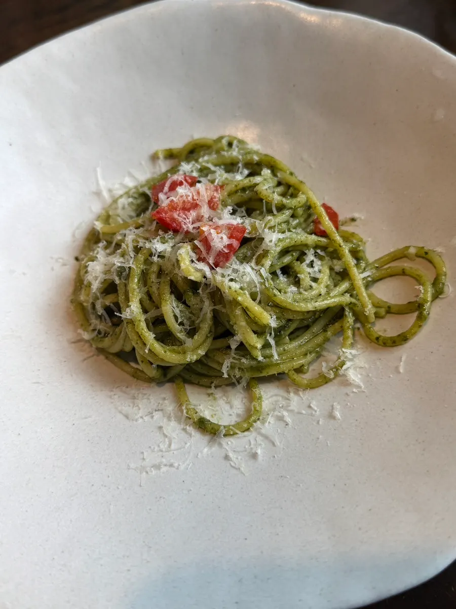 A plate of the standard pasta