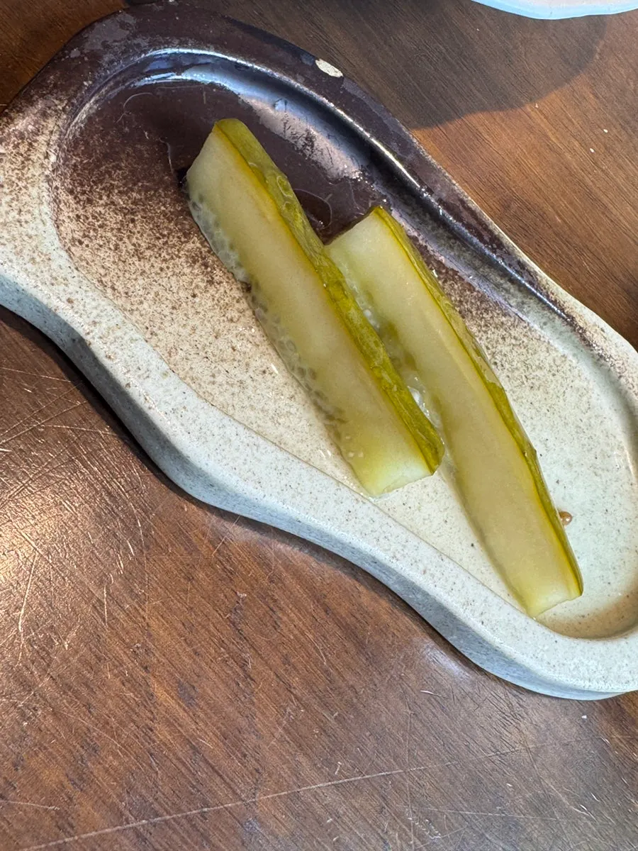 House pickles served to close out the course