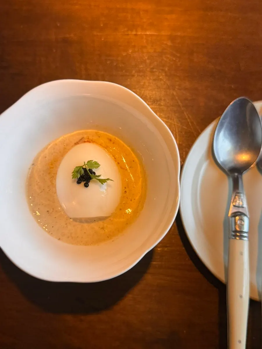 Plate of bread and fern butter