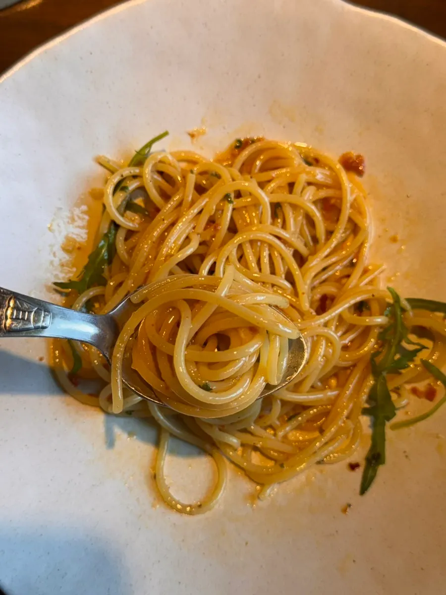 Chorizo oil spaghetti