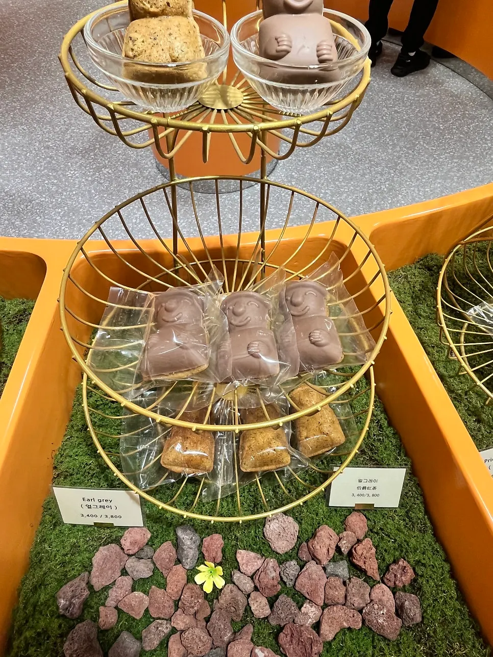 Dessert display inside the Today Jeju store