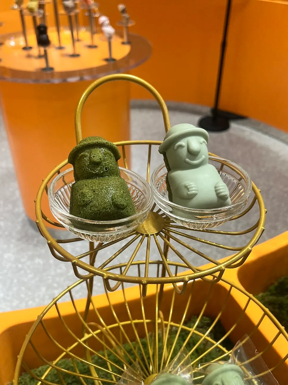 Matcha-flavored dol hareubang madeleine