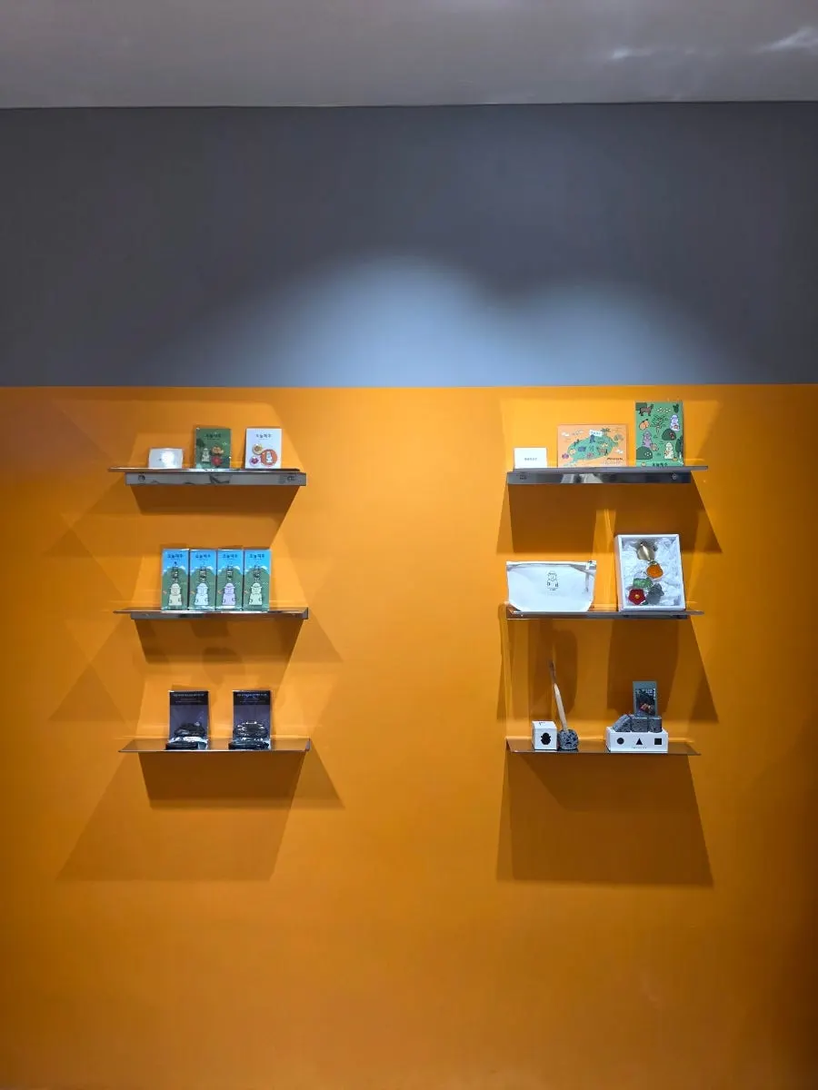 Jeju souvenir merchandise displayed at Today Jeju