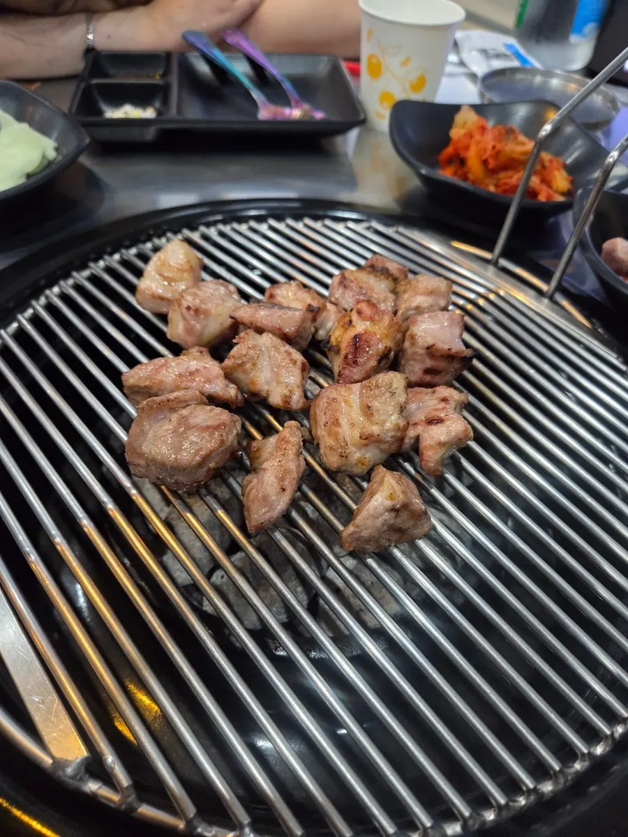 Raw black pork geungogi as ordered