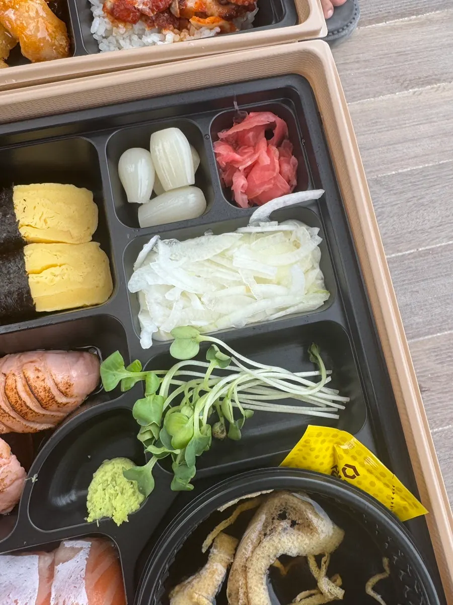 포장한 두 가지 도시락
