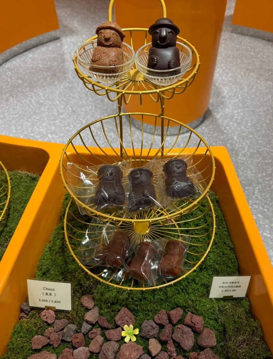 Souvenir display with postcards and keychains
