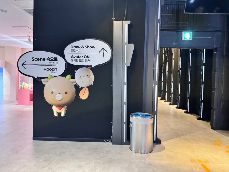 Interactive experience zone turning drawings into avatars