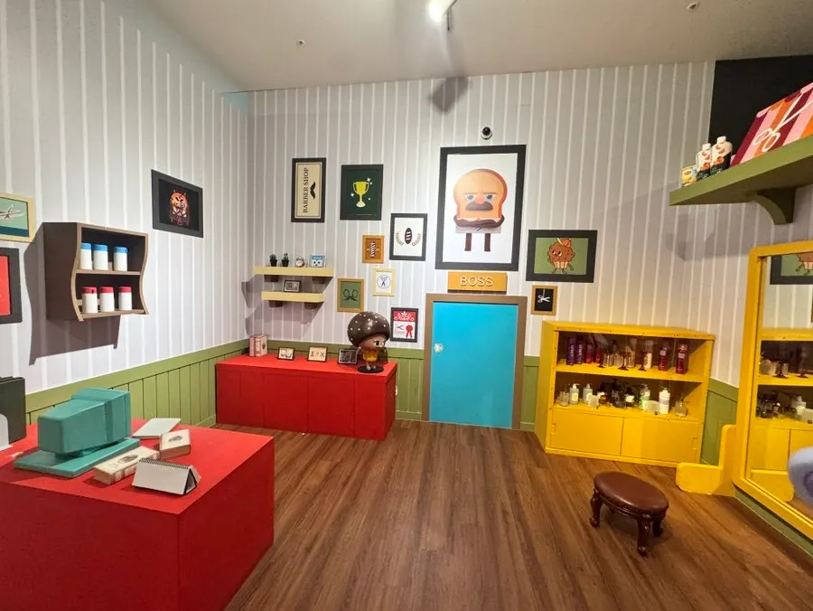 Interior of the cartoon character exhibition space