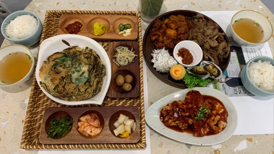 월정리갈비밥 B세트 2인상 전체 차림