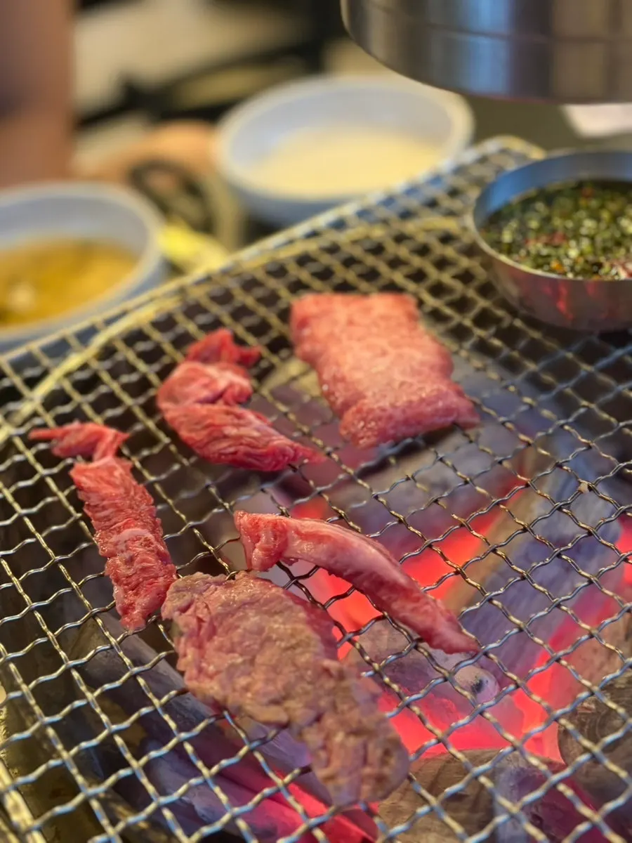 Close-up of grilled hanwoo galbisal