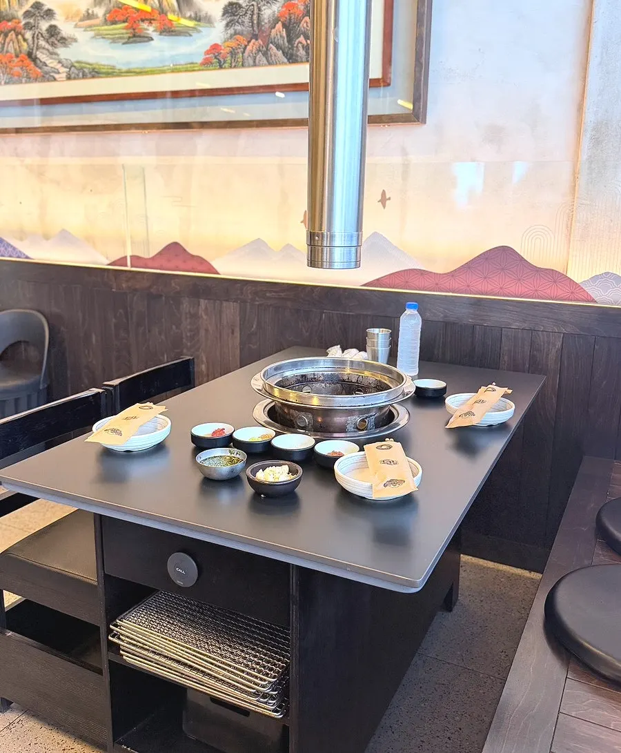 Inside Dolgyeok Hanwoo with customers during the evening
