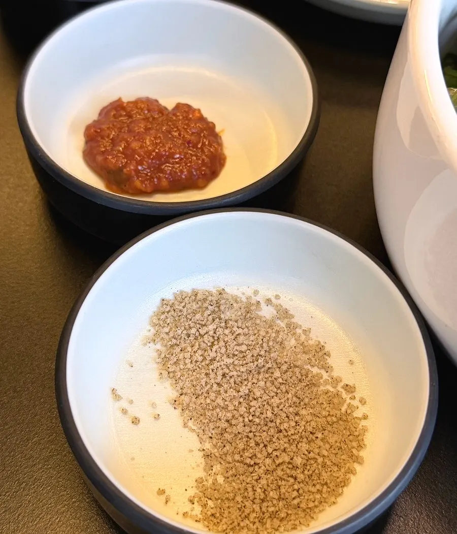 A dish of the red gochujang-like sauce