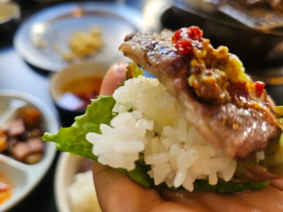 추가 주문한 마농갈비살