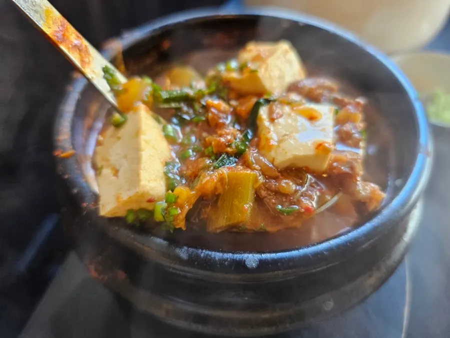 된장찌개에 밥 볶아 먹는 마무리