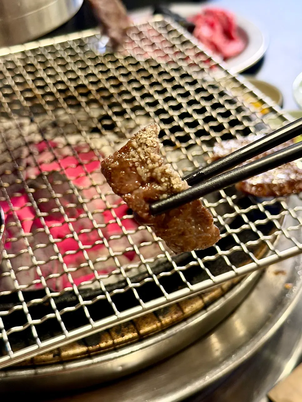 두툼하게 구워진 한우 갈비살