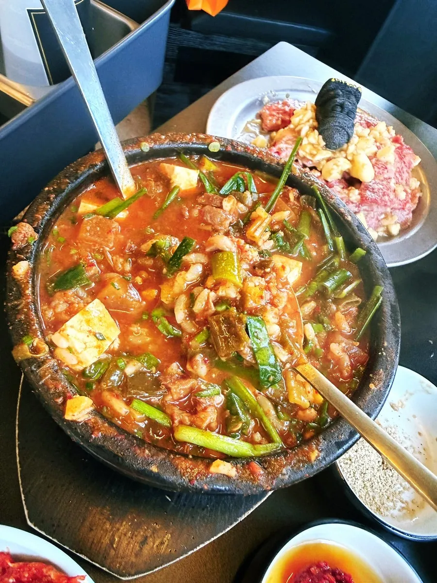 된장술밥과 밥 한 공기