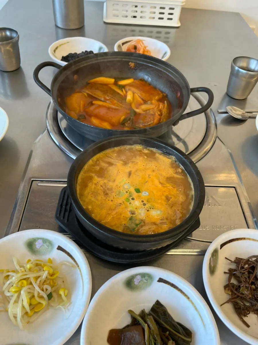 갈치조림과 청국장찌개